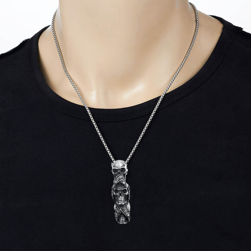 Trendy Skull Pendant Necklace