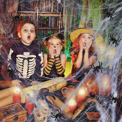 Creepy Halloween Decor, Stretchy Spider Web