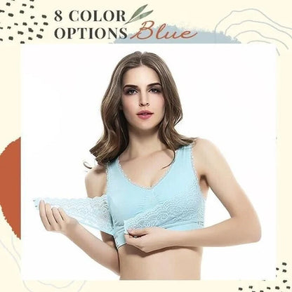 Comfortable Cross Over Lace Wire Bra