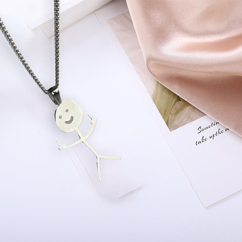 Trendy Novelty Laughing Necklace