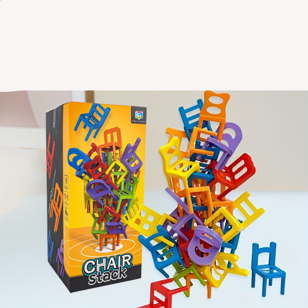 Colorful Wooden Stacking Chair Toy