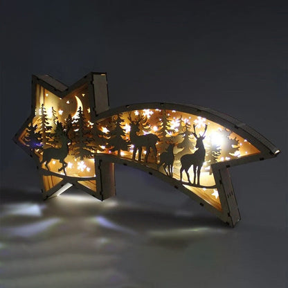 Befez | Traditional Wooden LED Xmas Star Lamp