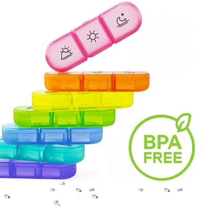 Daily Pill Box - Easy Open Large Capacity Organizer