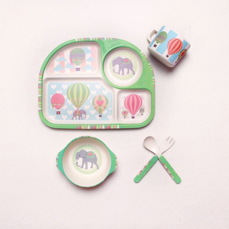 Cute Cloud Baby Dinner Set - Plate, Bowl & Utensils