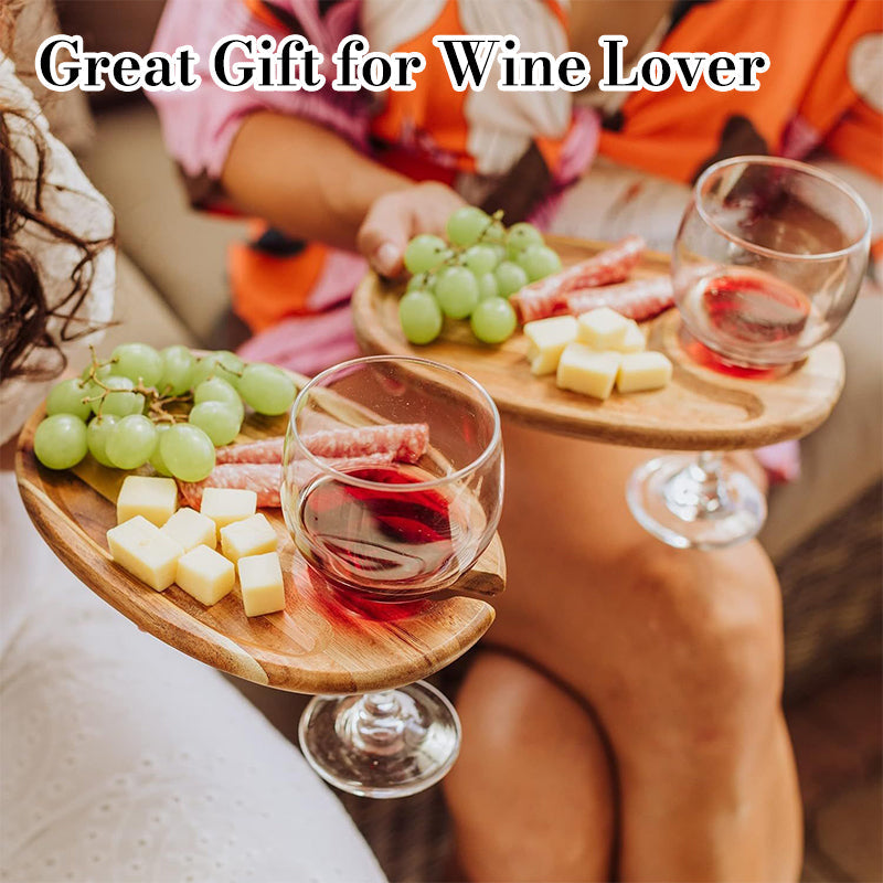 Stylish Appetizer Plate with Wine Cup Holder