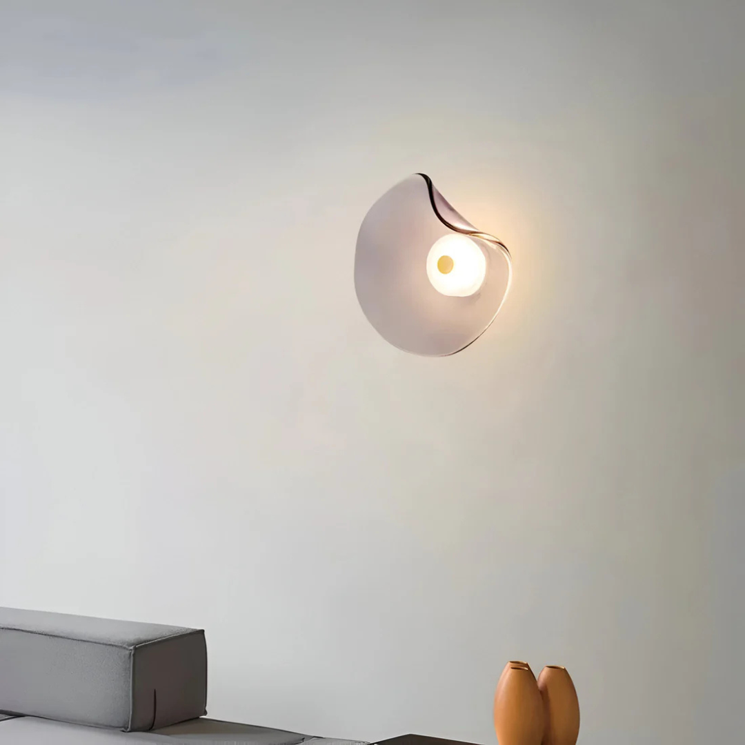 Stylish Round Glass Wall Light