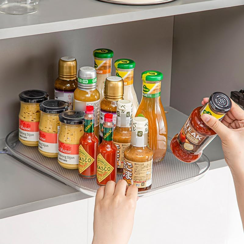 Compact Fridge Spice Storage Carousel