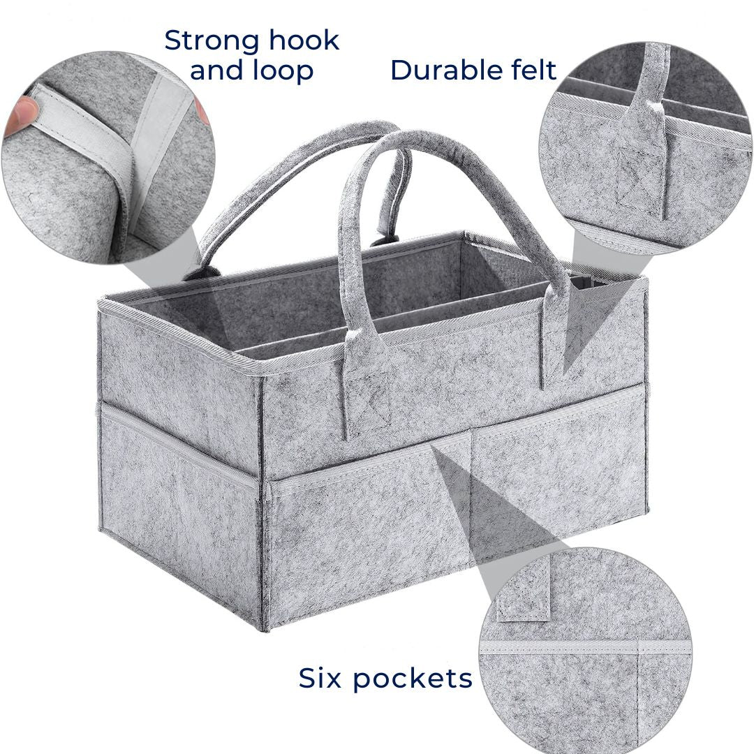 Baby Nursery Storage Caddy - Waterproof Diaper Organizer