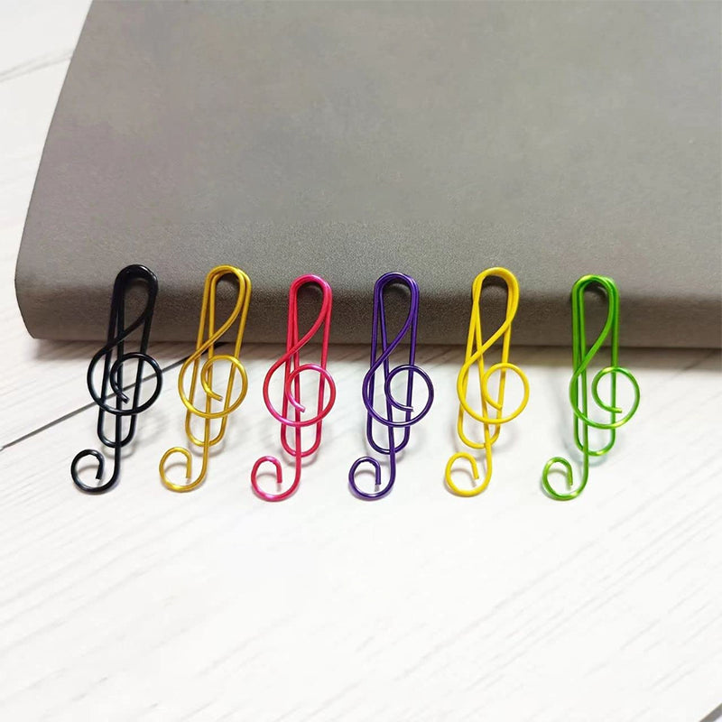 Colorful Metal Paper Clip Music Notes