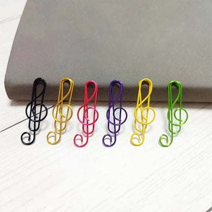 Colorful Metal Paper Clip Music Notes