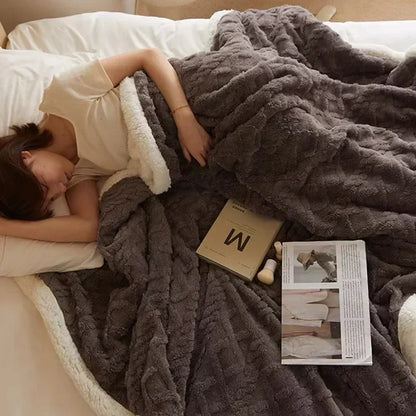 Soft Plush Wool Blanket for Winter Warmth