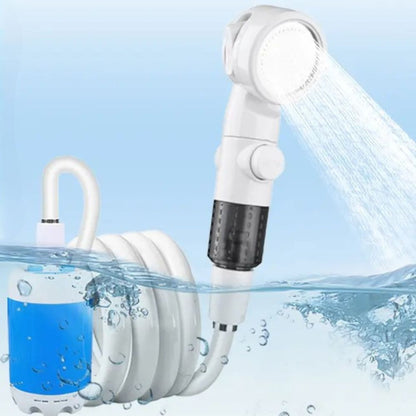 Compact Battery Powered Shower Head Spray Nozzle
