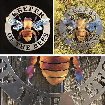 Beekeeper Metal Bee Wall Art