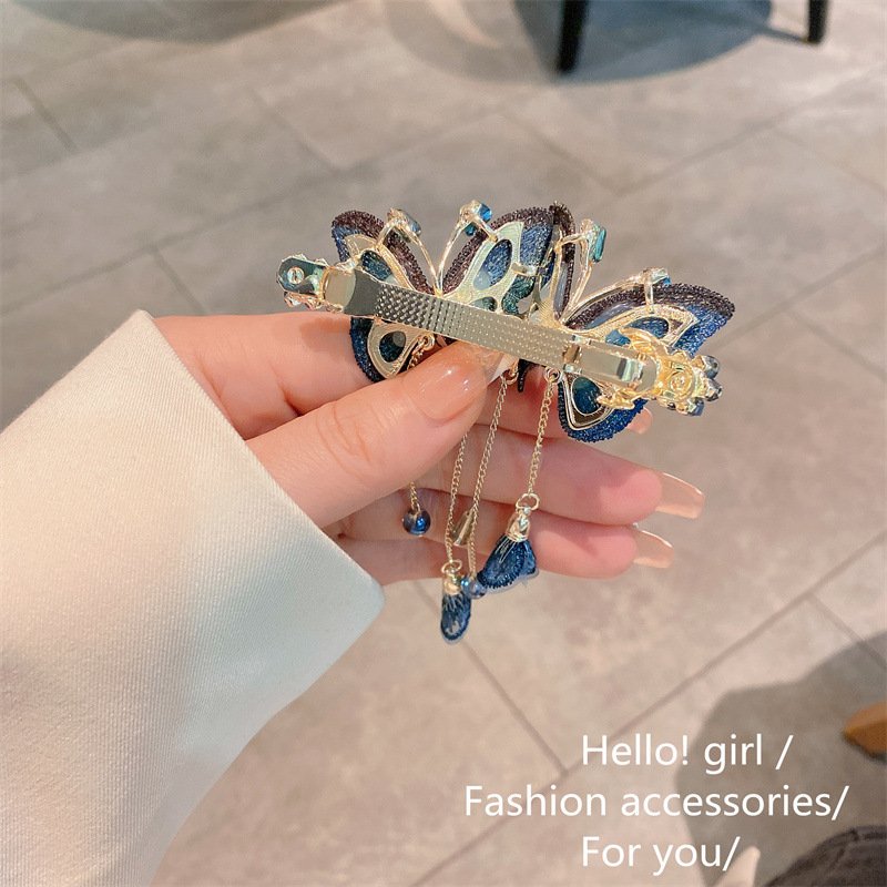 Colorful Butterfly Hairpin with Tassels