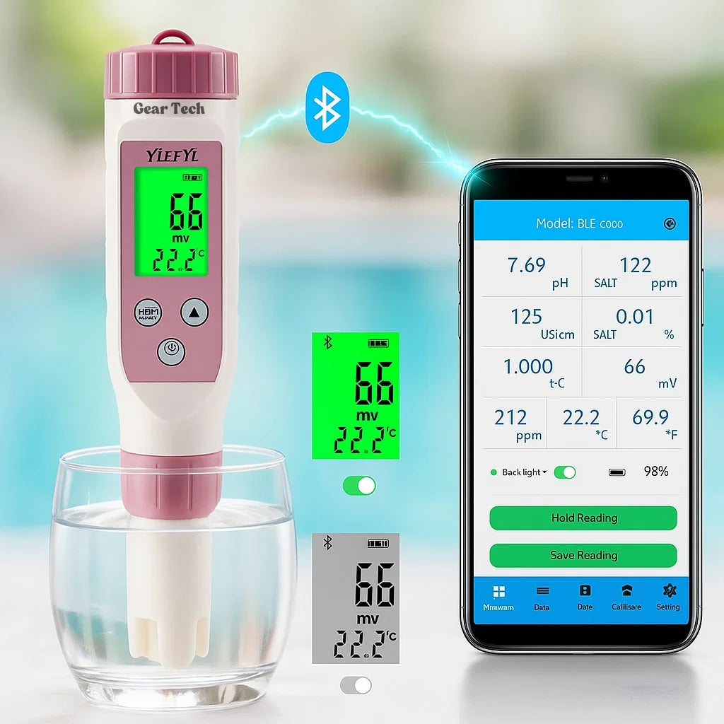 Accurate Pool Water Tester for pH and Chlorine Levels