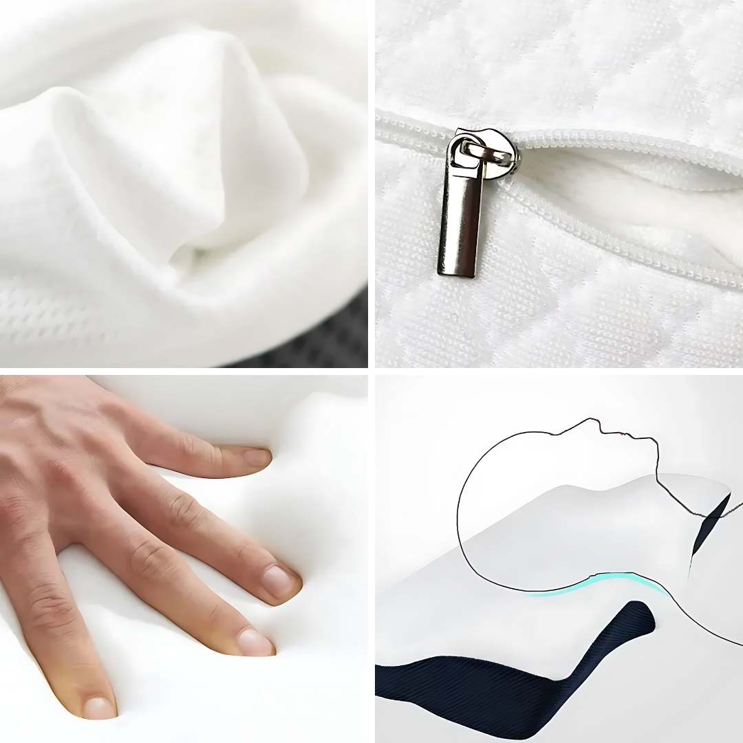 Contour Memory Foam Neck Pillow for Pain Relief Sleep