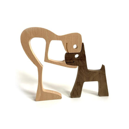 Cute Animal Figurine Wooden Table Decor