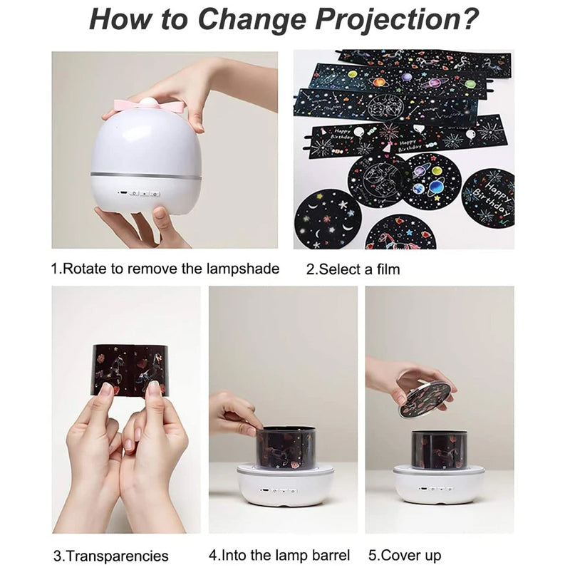 Colorful Galaxy Night Light Projector