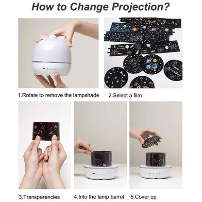 Colorful Galaxy Night Light Projector