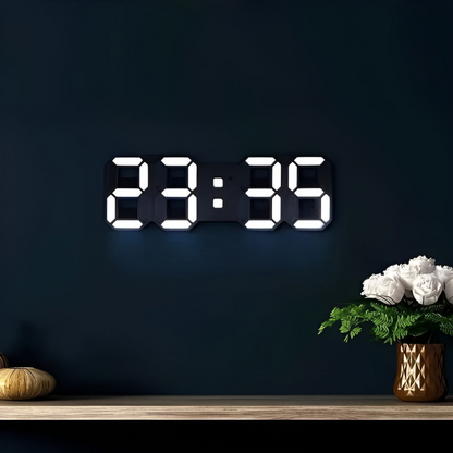 Stylish Digital 3D LED Wall Clock with Easy Operation