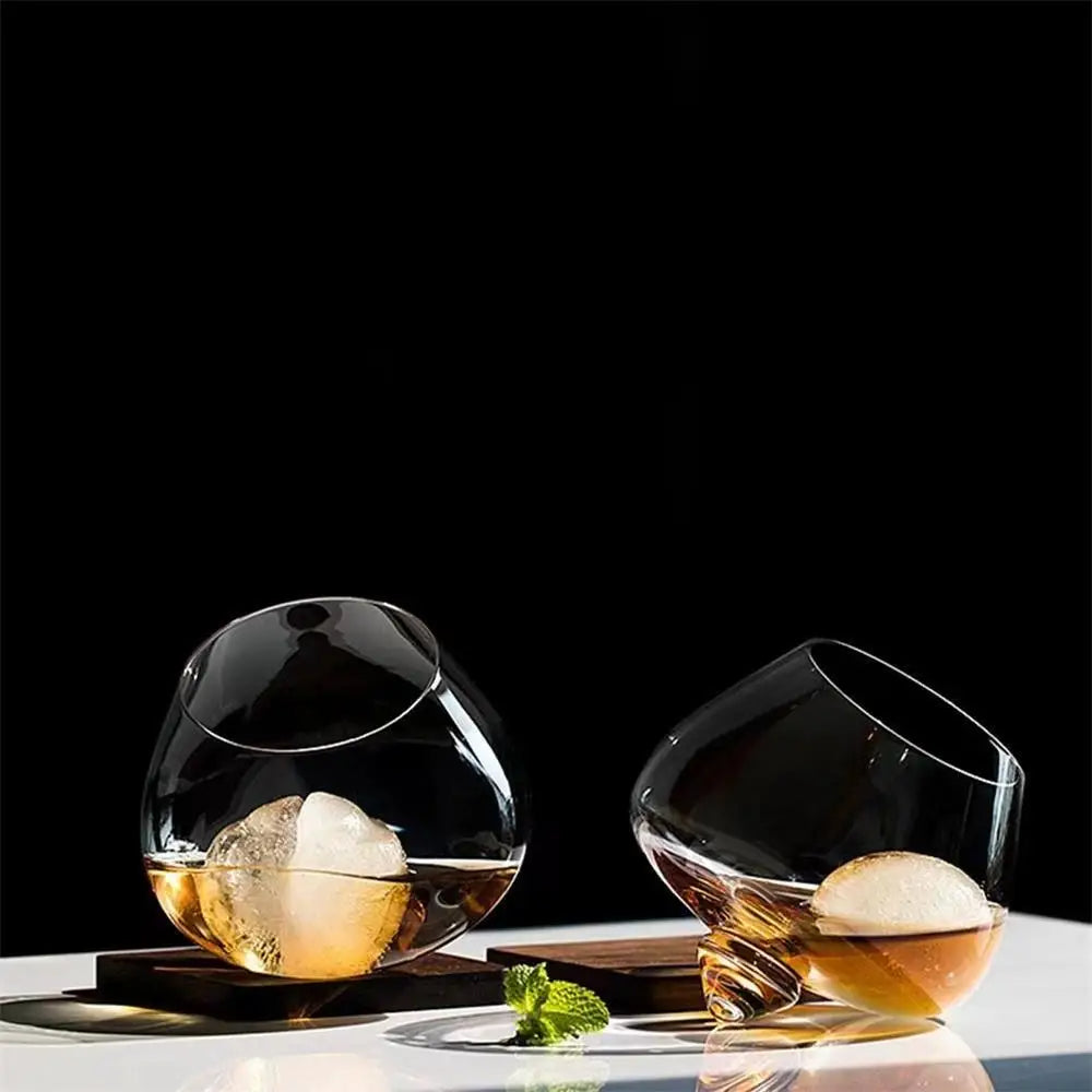 Premium Bar Glass - Rotating Tumbler for Beer, Wine, Cocktails
