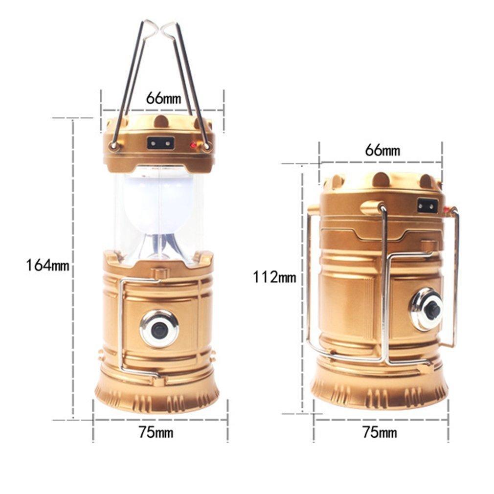 Compact LED Solar Camping Light Flashlight