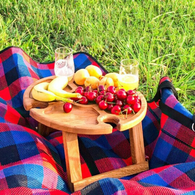 Portable Wine Picnic Table Set