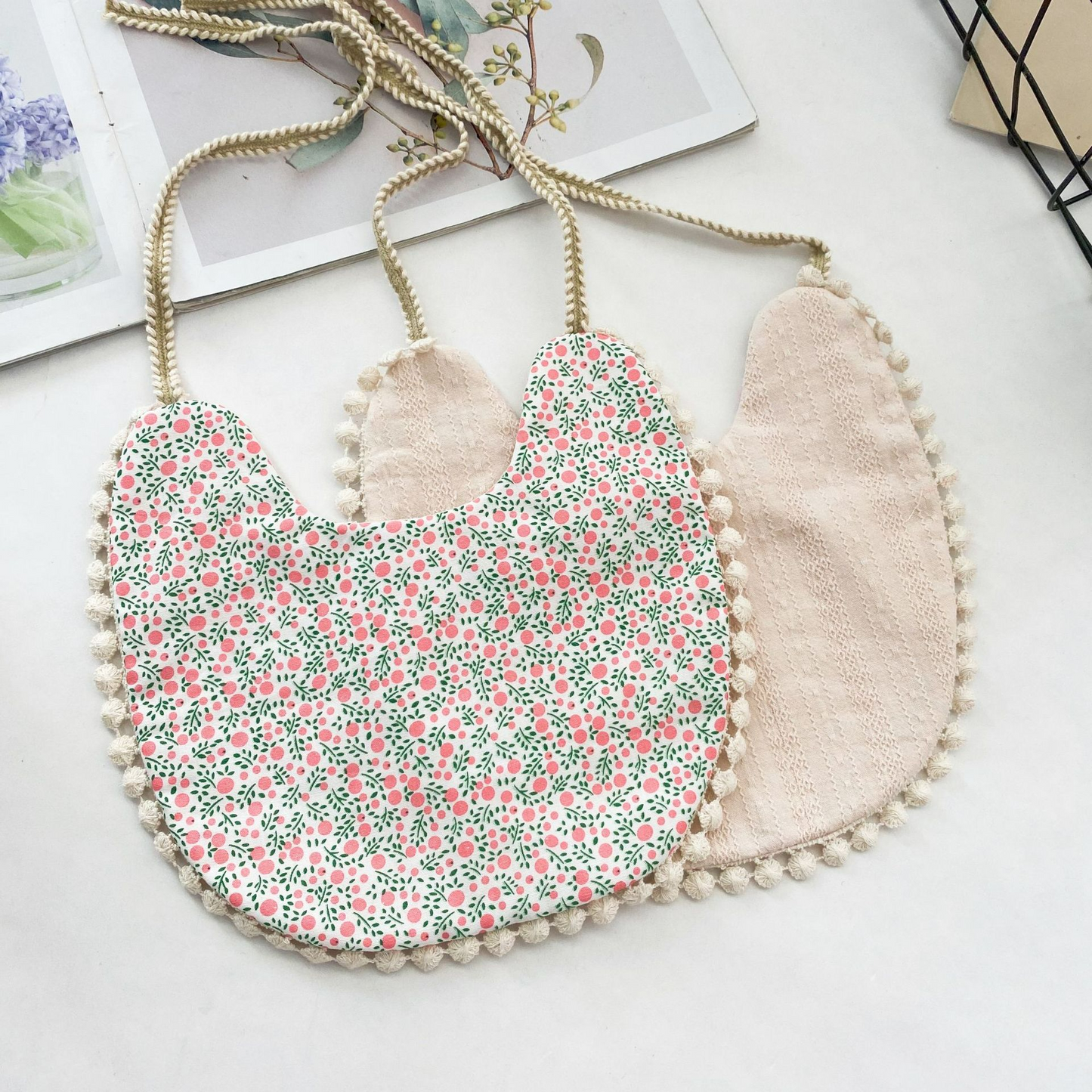 Soft Cotton Baby Bib Burp Cloth Reversible