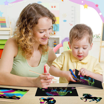 Colorful Scratch Off Card Set with Rainbow Colors