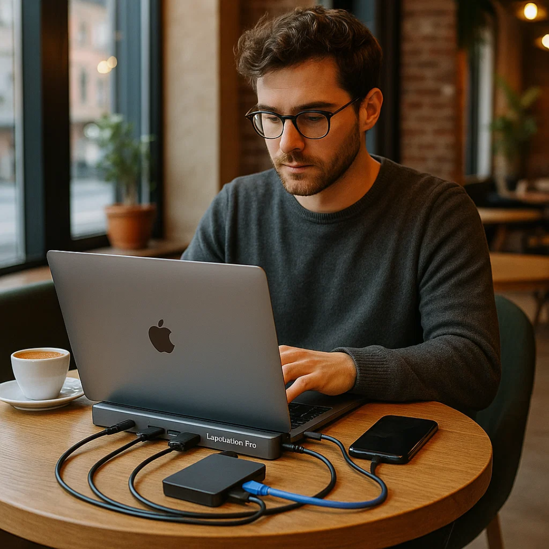 Compact 11-in-1 USB-C Laptop Dock with HDMI and Ethernet