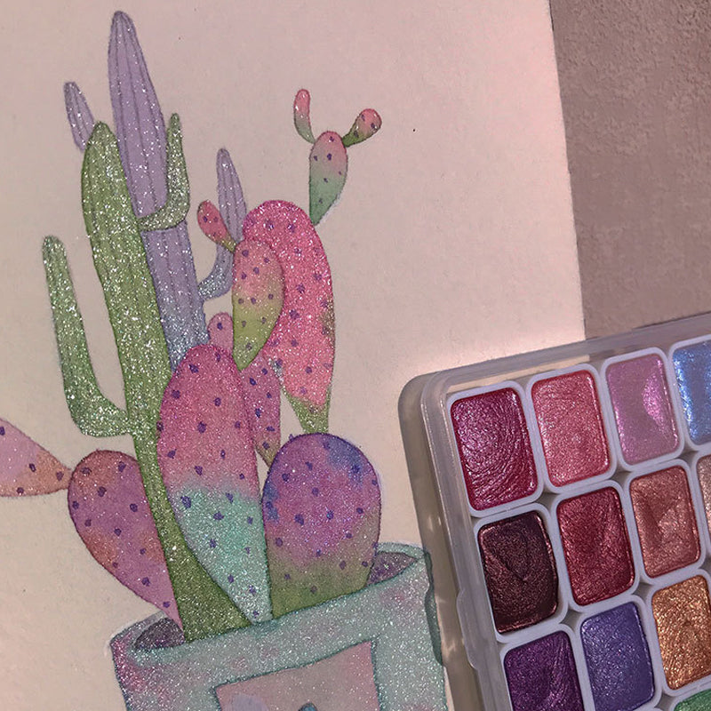 Vibrant 20 Color Watercolor Art Set