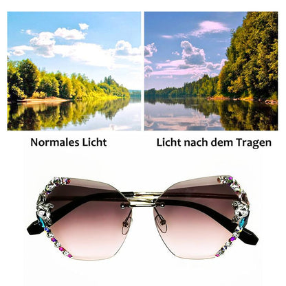 Timeless Classic Crystal Frameless Sunglasses