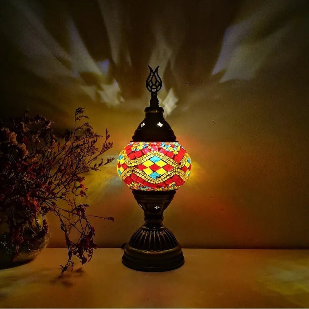Vibrant Multicolor Glass Table Lamp