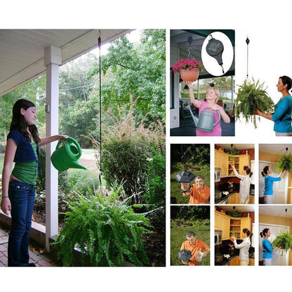 Adjustable Rope Pulley for Hanging Plants and Bird Feeders