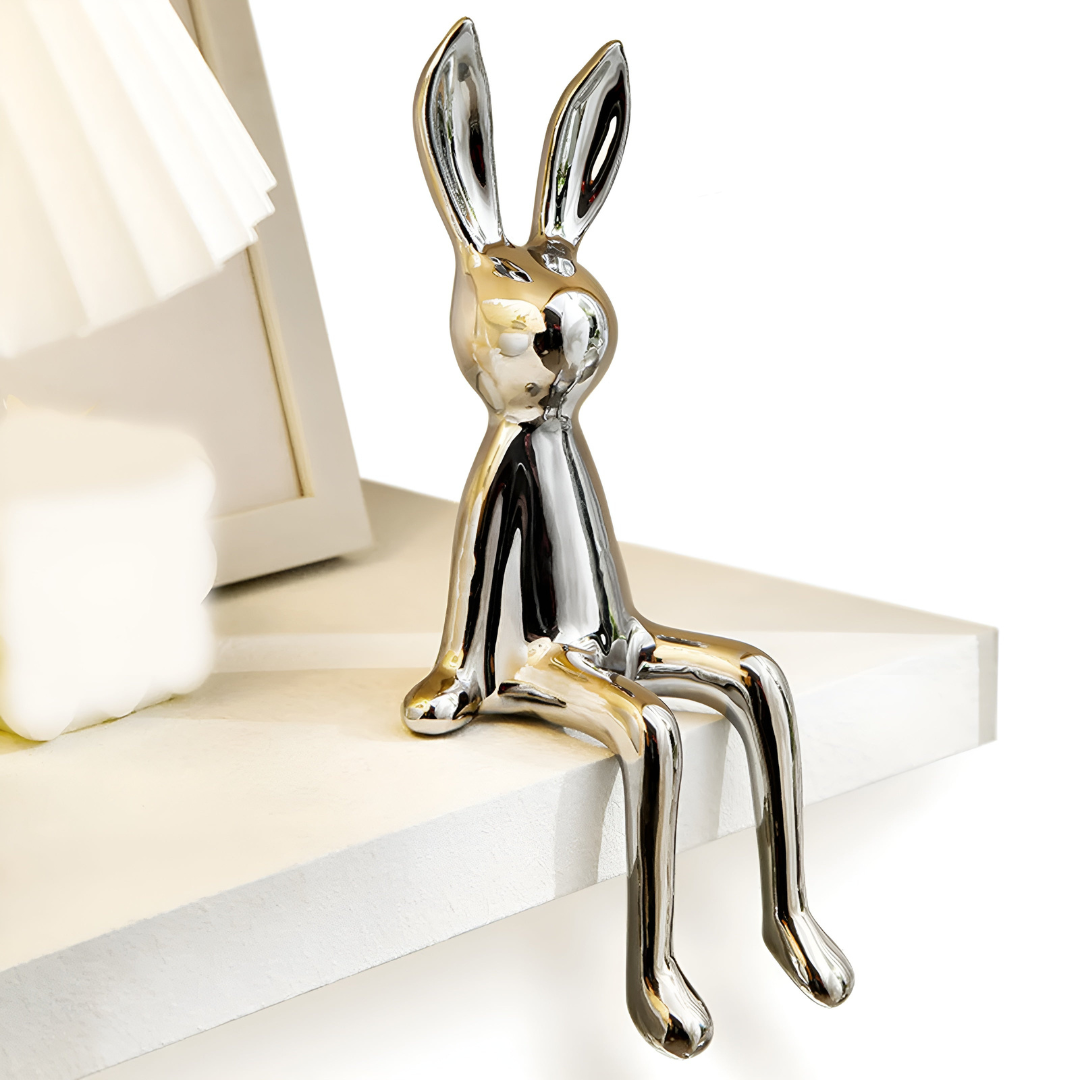 Befez | Glossy White Bunny Decor Figurine