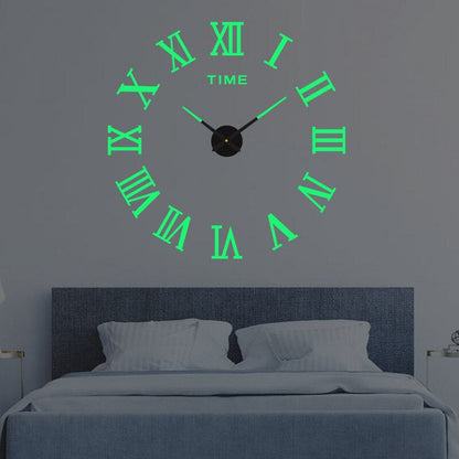 Modern Black Wall Clock with Quartz Movement