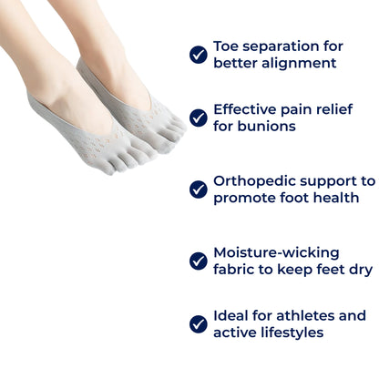 Comfortable Toe Spacer Socks for Bunion Relief