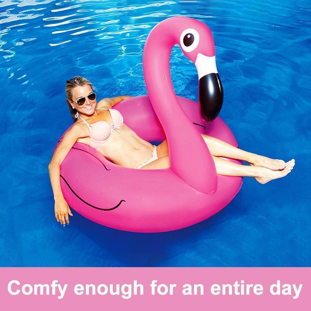 Fun Pink Flamingo Pool Float Ring