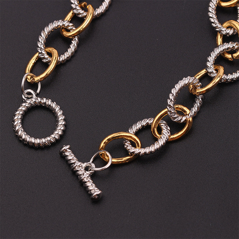 Simple Double Twist Bangle Bracelet