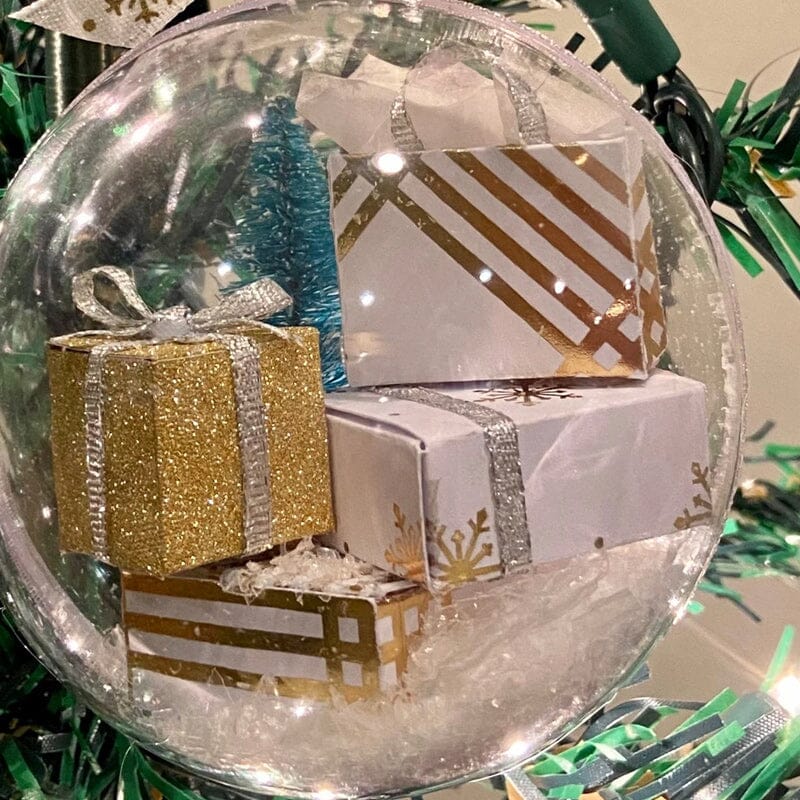 Clear Glass Christmas Tree Ornament Ball