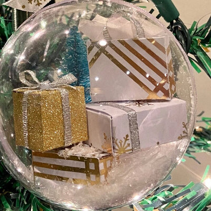 Clear Glass Christmas Tree Ornament Ball