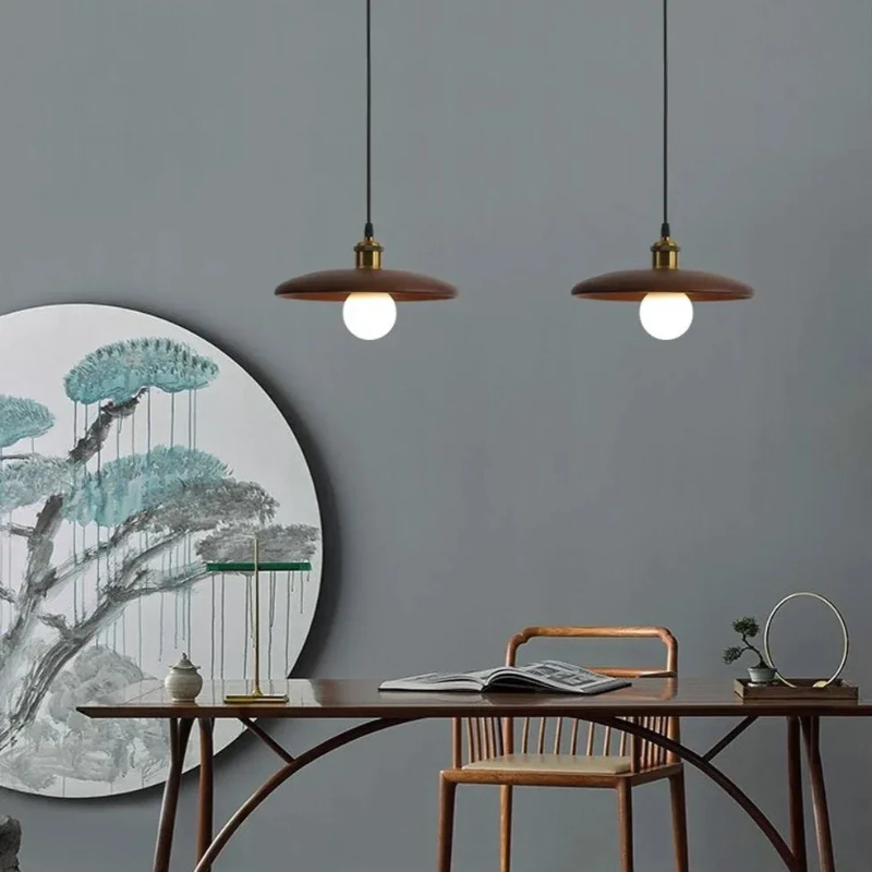 Simple Wooden LED Hanging Light
