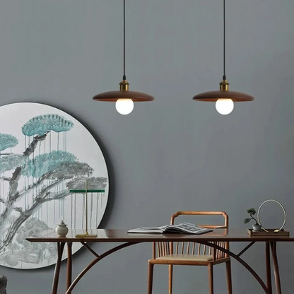 Simple Wooden LED Hanging Light