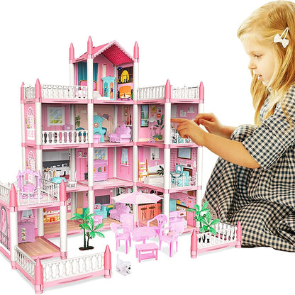 Enchanting Fairy Dollhouse with LED Lights and DIY Castle
