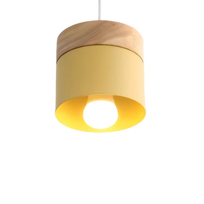 Kid's Room Wooden Pendant Reading Lamp