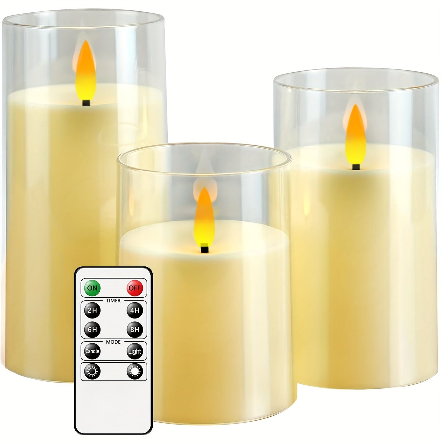 Realistic Flicker LED Candle Set with Remote