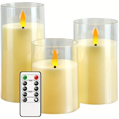 Realistic Flicker LED Candle Set with Remote