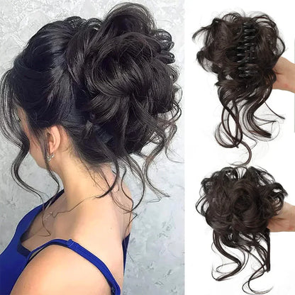 Easy Clip-in Bun for Curly Hair with Volume