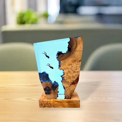 Resin Wave LED Table Lamp