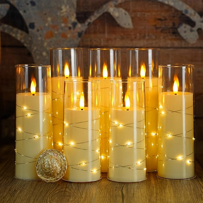 Warm Ambient LED Candle Set with Remote